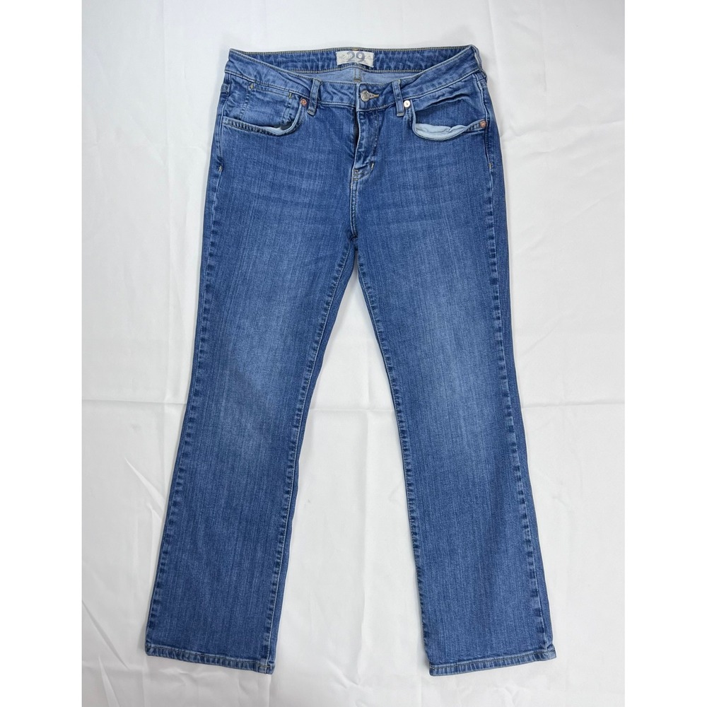 Free People We The Free Slim Straight Leg Jeans Size 29 Blue‎ Mid Rise Stretch
